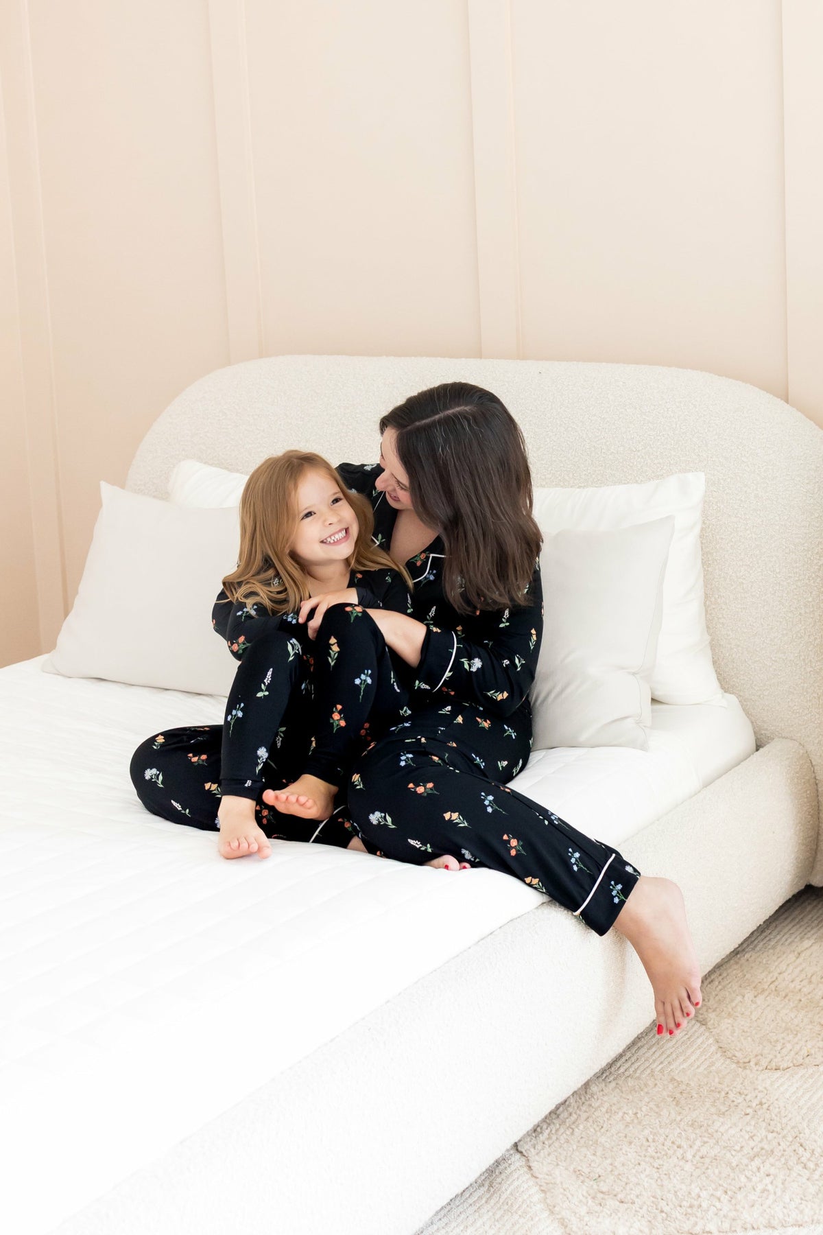 Long Sleeve Pajamas in Midnight Wildflower | Kyte Baby