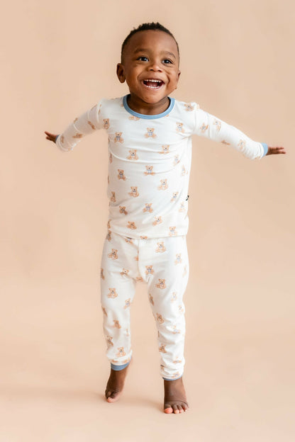 Long Sleeve Pajamas in Teddy Bear | Kyte Baby