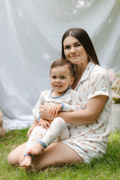 Long Sleeve Pajamas in Teddy Bear | Kyte Baby