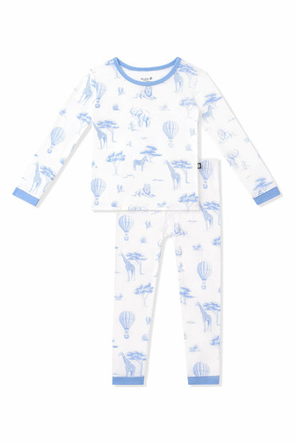 Long Sleeve Pajamas in Toile Safari | Kyte Baby