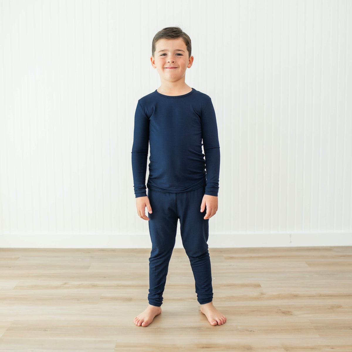 Long Sleeve Pajamas in Navy | Kyte Baby