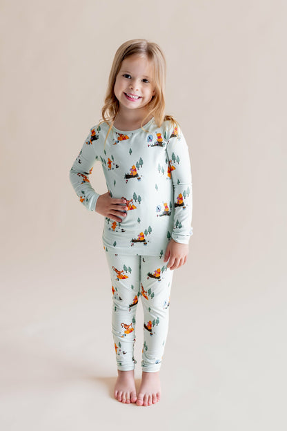 Long Sleeve Pajamas in Winnie the Pooh Hundred Acre Wood | Kyte Baby