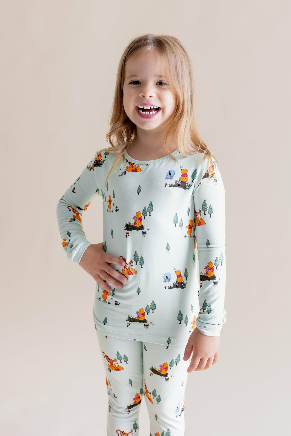 Long Sleeve Pajamas in Winnie the Pooh Hundred Acre Wood | Kyte Baby