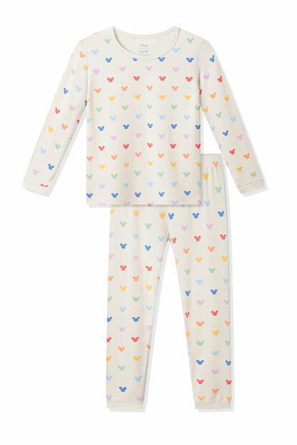 Long Sleeve Pajamas in Pastel Mickey Mouse | Kyte Baby