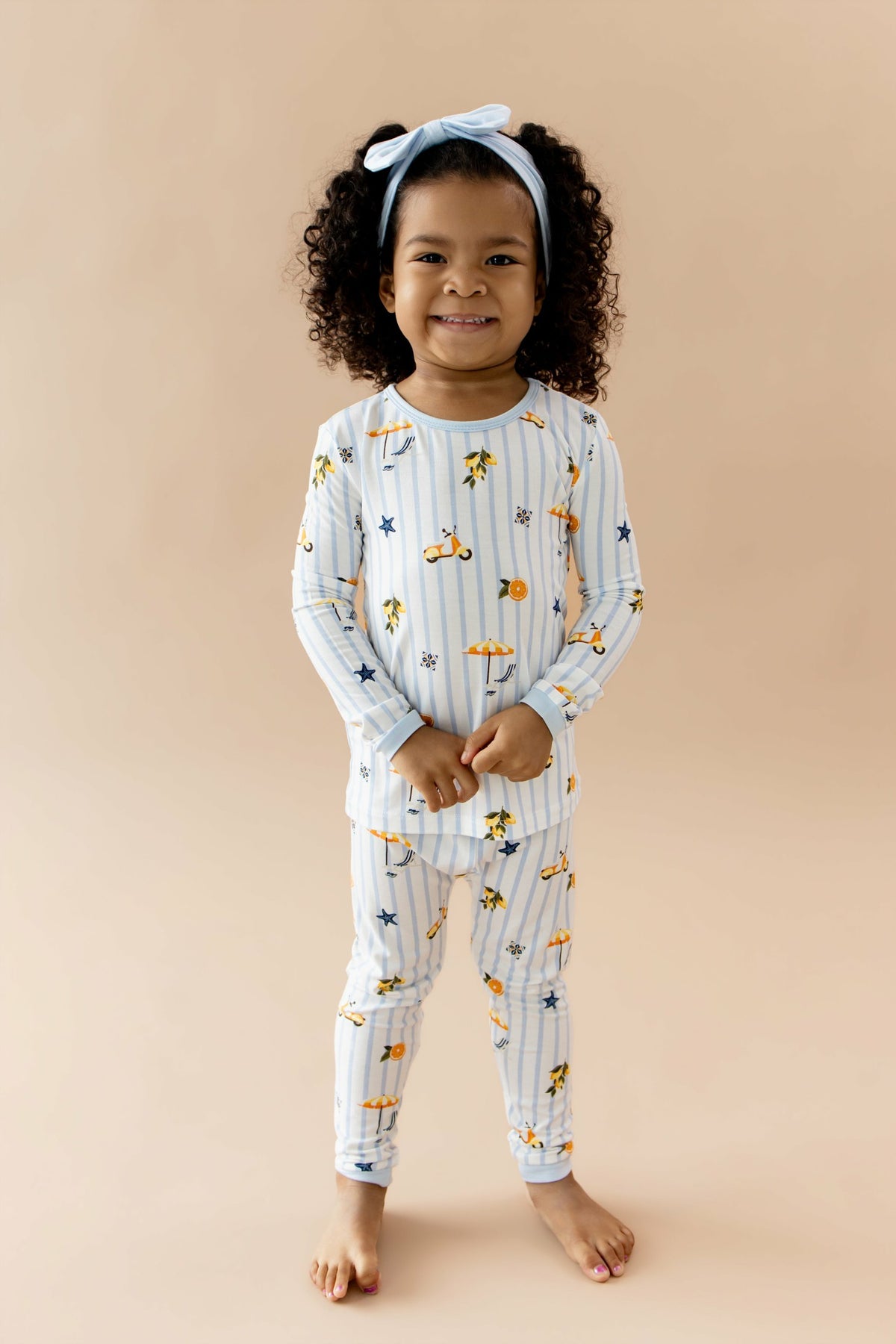 Long Sleeve Pajamas in Amalfi Coast | Kyte Baby