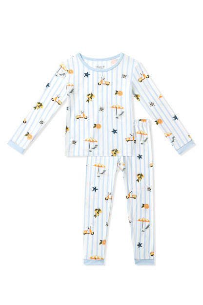 Long Sleeve Pajamas in Amalfi Coast | Kyte Baby