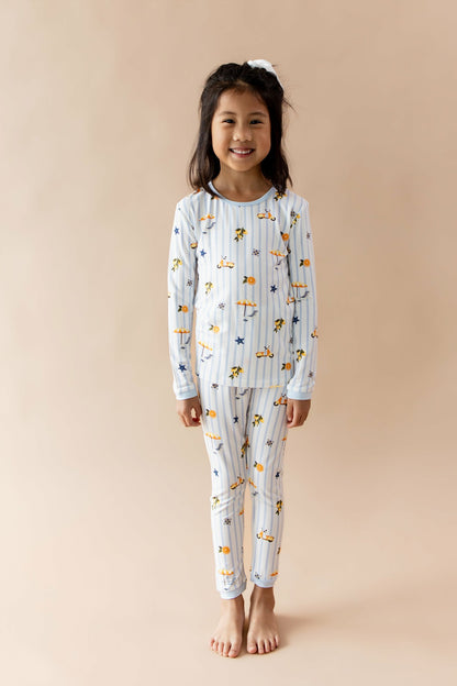 Long Sleeve Pajamas in Amalfi Coast | Kyte Baby