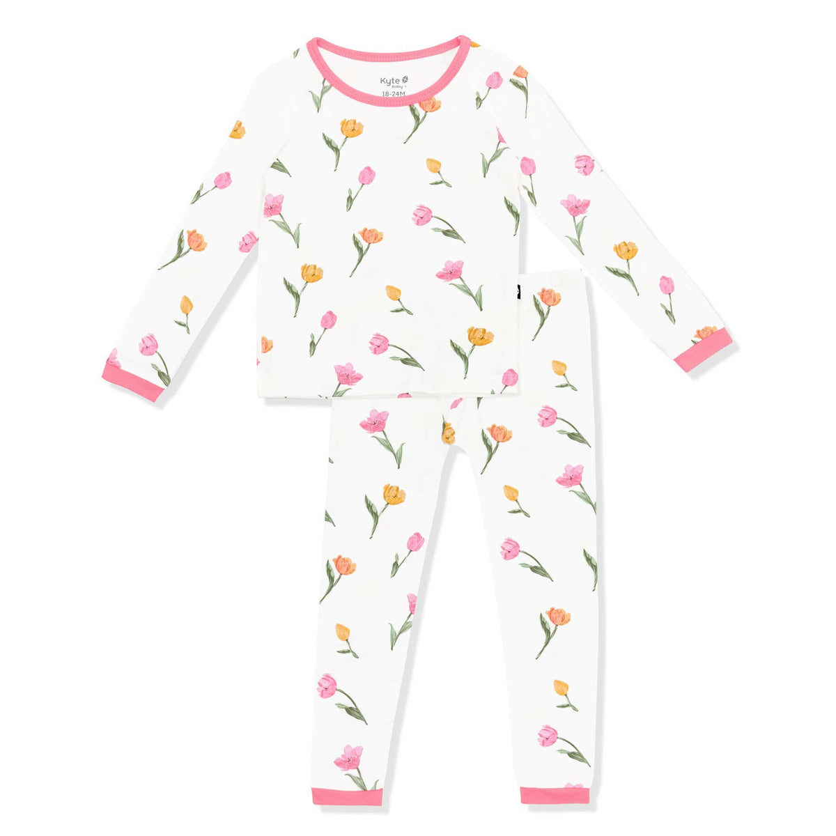 Long Sleeve Pajamas in Tulip | Kyte Baby