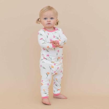 Long Sleeve Pajamas in Tulip | Kyte Baby