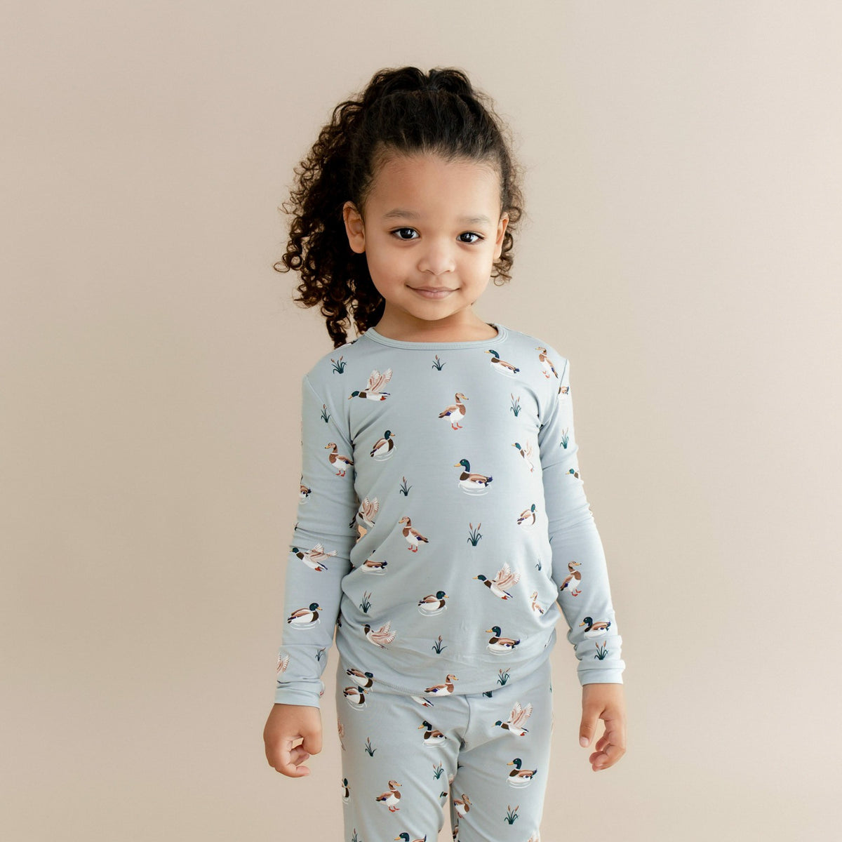 Long Sleeve Pajamas in Mallard Duck | Kyte Baby
