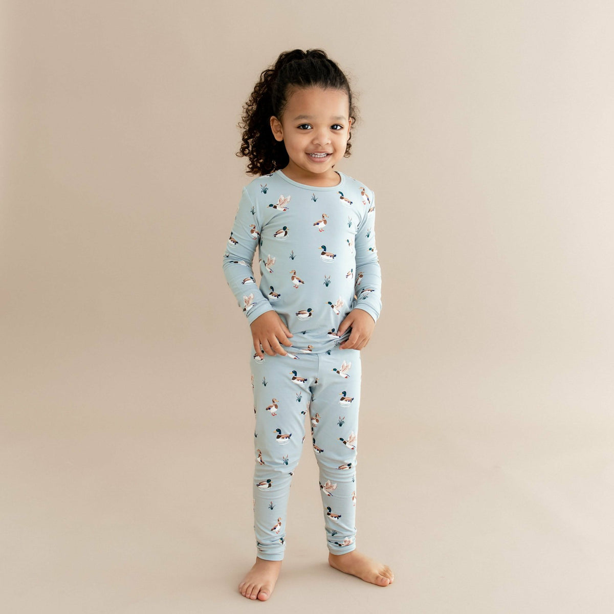 Long Sleeve Pajamas in Mallard Duck | Kyte Baby