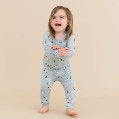 Long Sleeve Pajamas in Mallard Duck | Kyte Baby