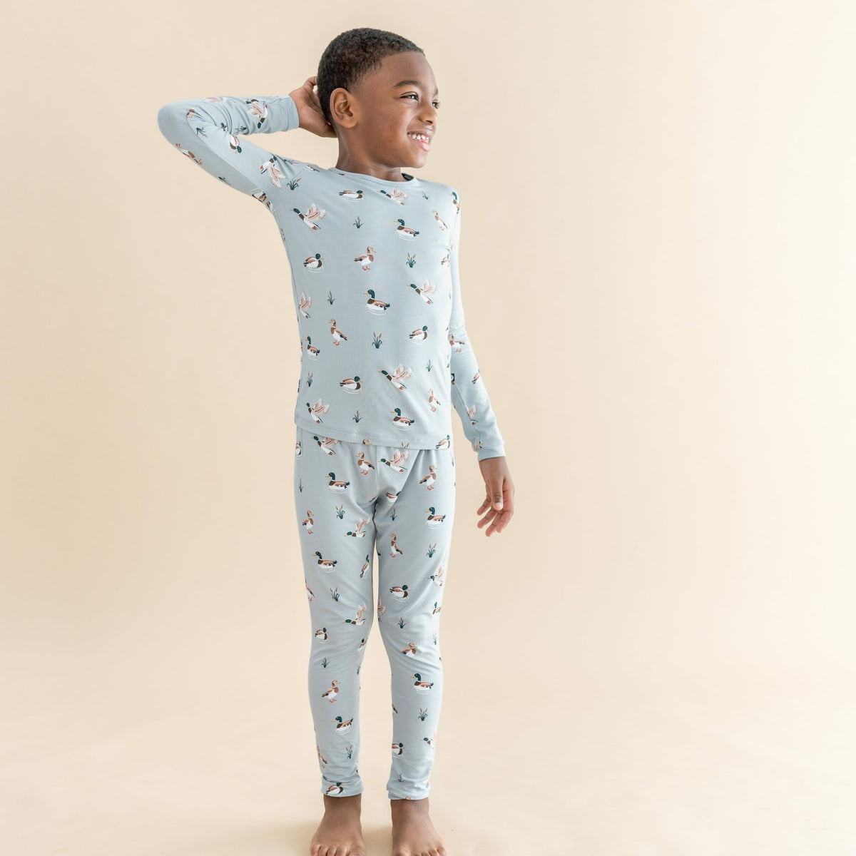 Long Sleeve Pajamas in Mallard Duck | Kyte Baby