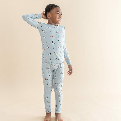 Long Sleeve Pajamas in Mallard Duck | Kyte Baby