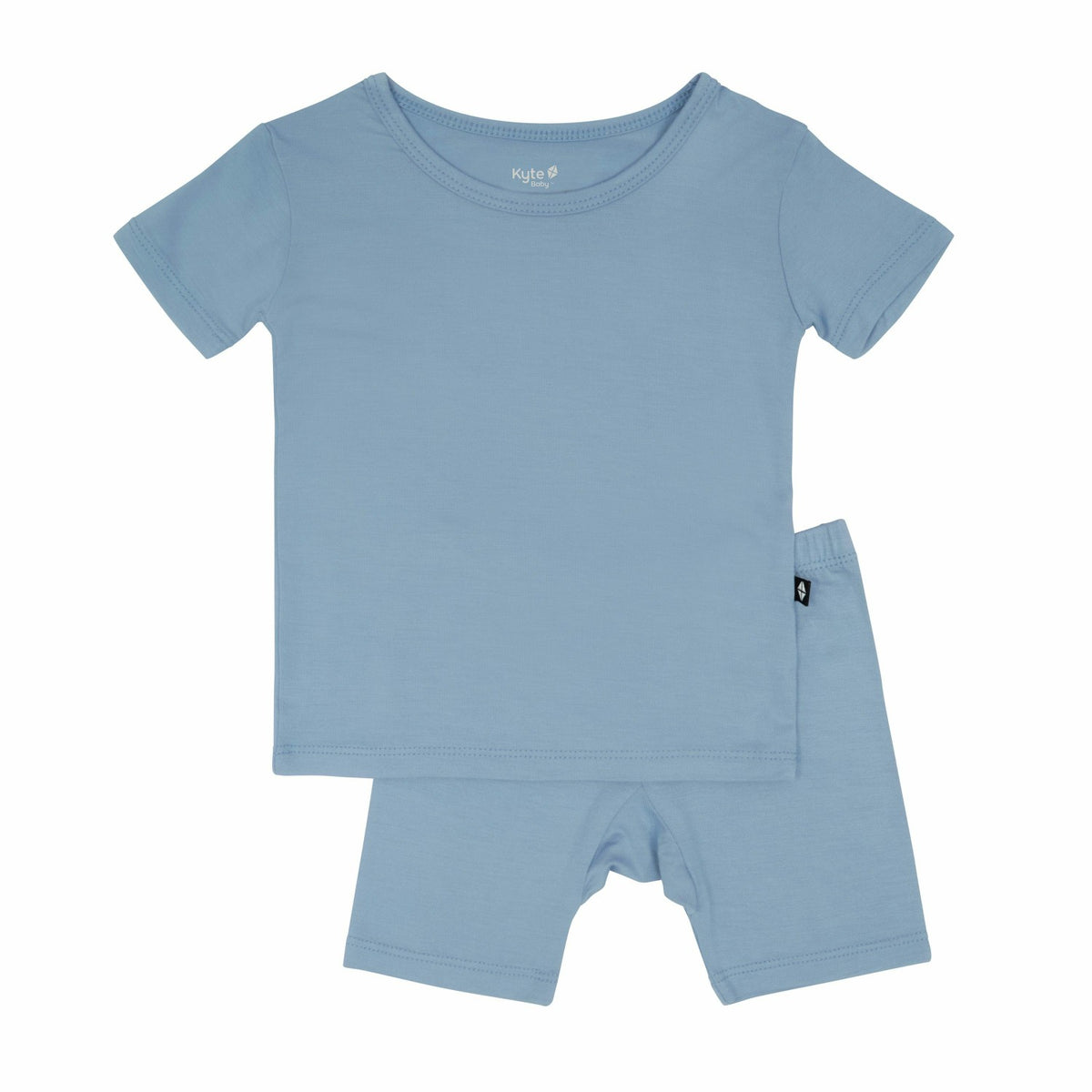 Short Sleeve Pajamas in Slate | Kyte Baby