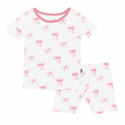 Short Sleeve Pajamas in Bow | Kyte Baby