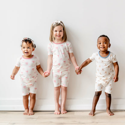 Short Sleeve Pajamas in Bow | Kyte Baby