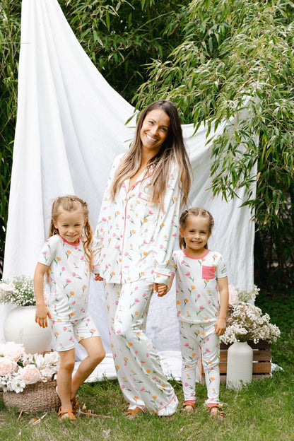 Short Sleeve Pajamas in Tulip | Kyte Baby
