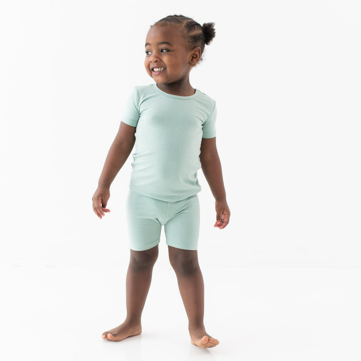 Short Sleeve Pajamas in Sage | Kyte Baby