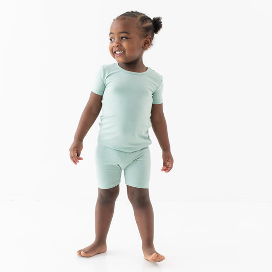 Short Sleeve Pajamas in Sage | Kyte Baby