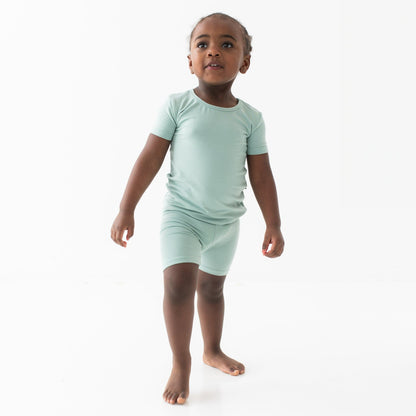 Short Sleeve Pajamas in Sage | Kyte Baby