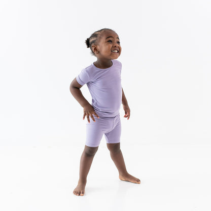 Short Sleeve Pajamas in Taro | Kyte Baby