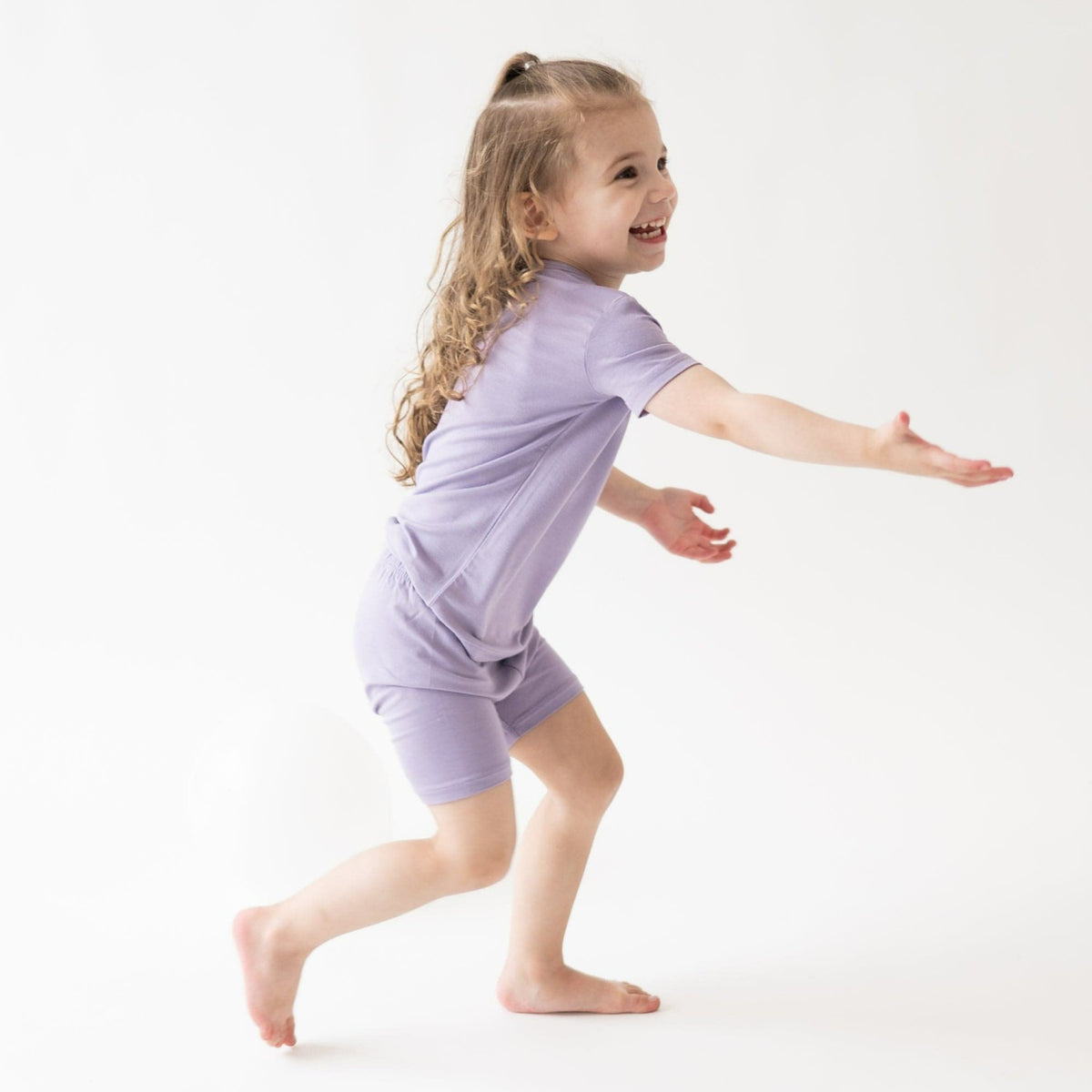 Short Sleeve Pajamas in Taro | Kyte Baby