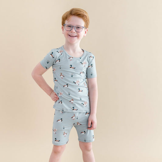 Short Sleeve Pajamas in Mallard Duck | Kyte Baby