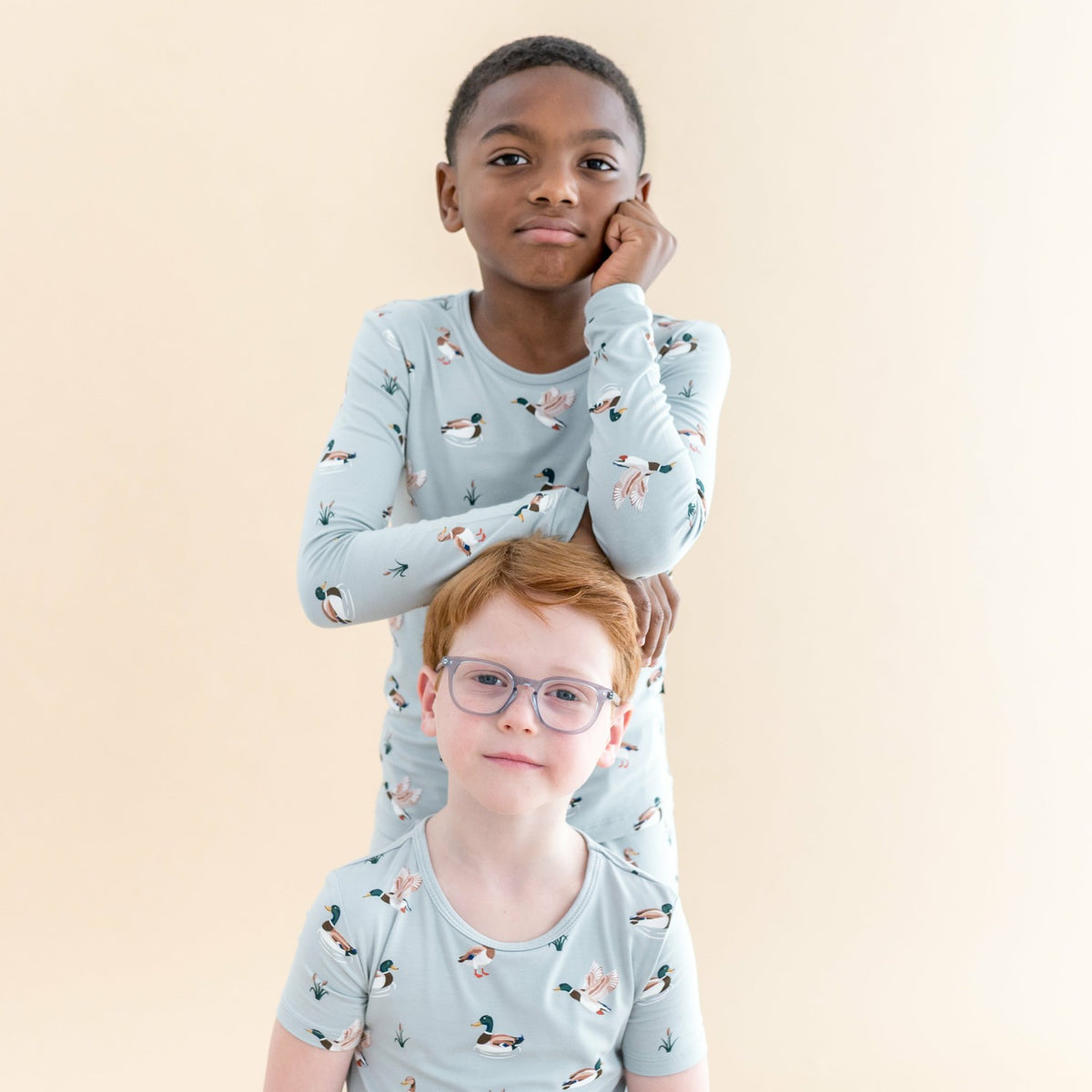 Short Sleeve Pajamas in Mallard Duck | Kyte Baby