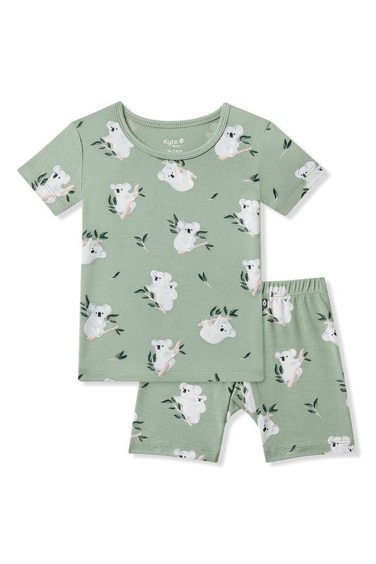 Short Sleeve Pajamas in Koala | Kyte Baby