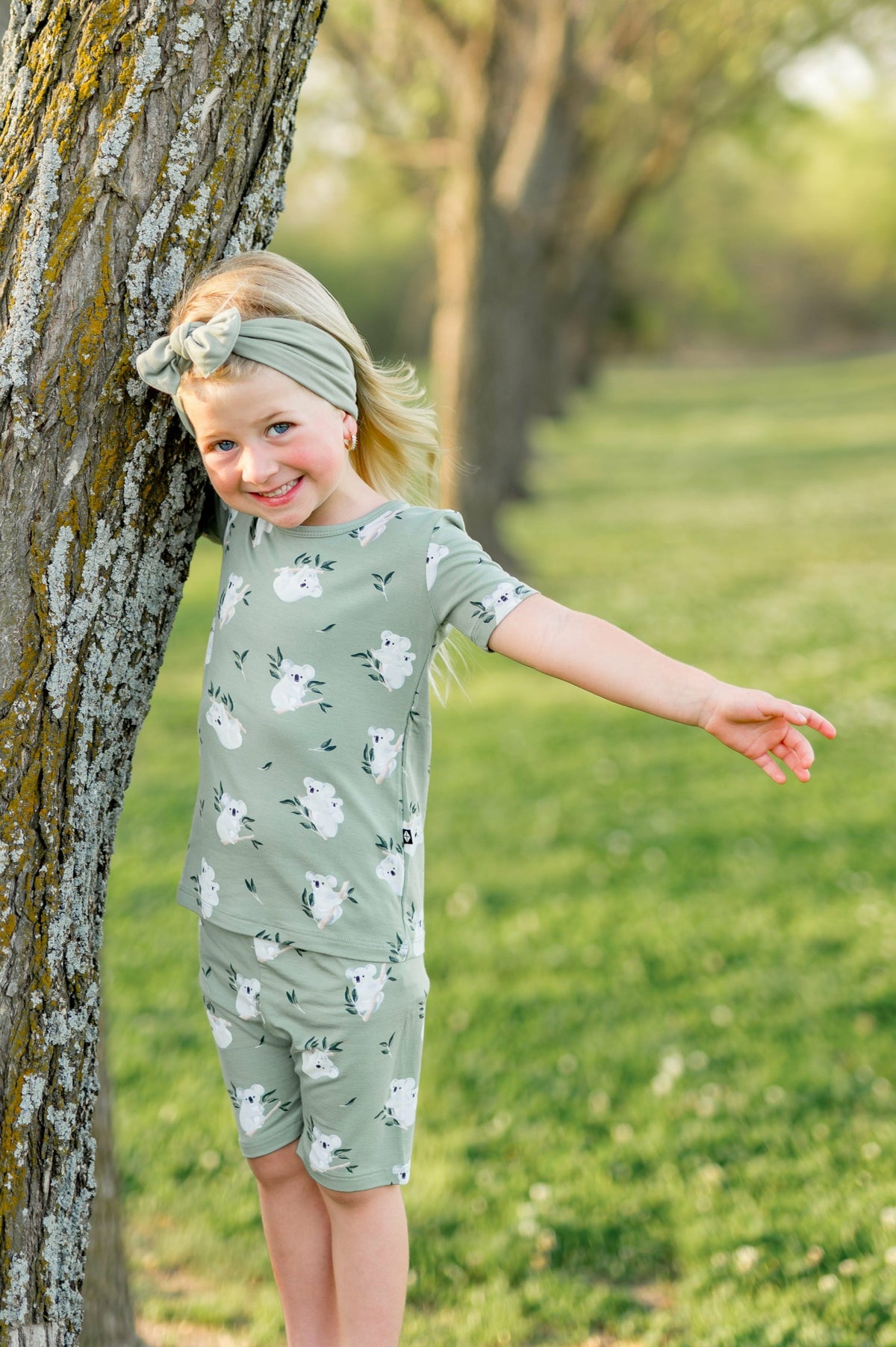Short Sleeve Pajamas in Koala | Kyte Baby
