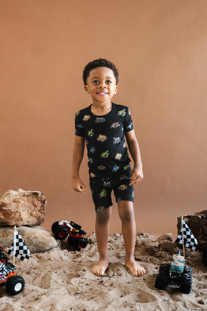 Short Sleeve Pajamas in Monster Truck | Kyte Baby