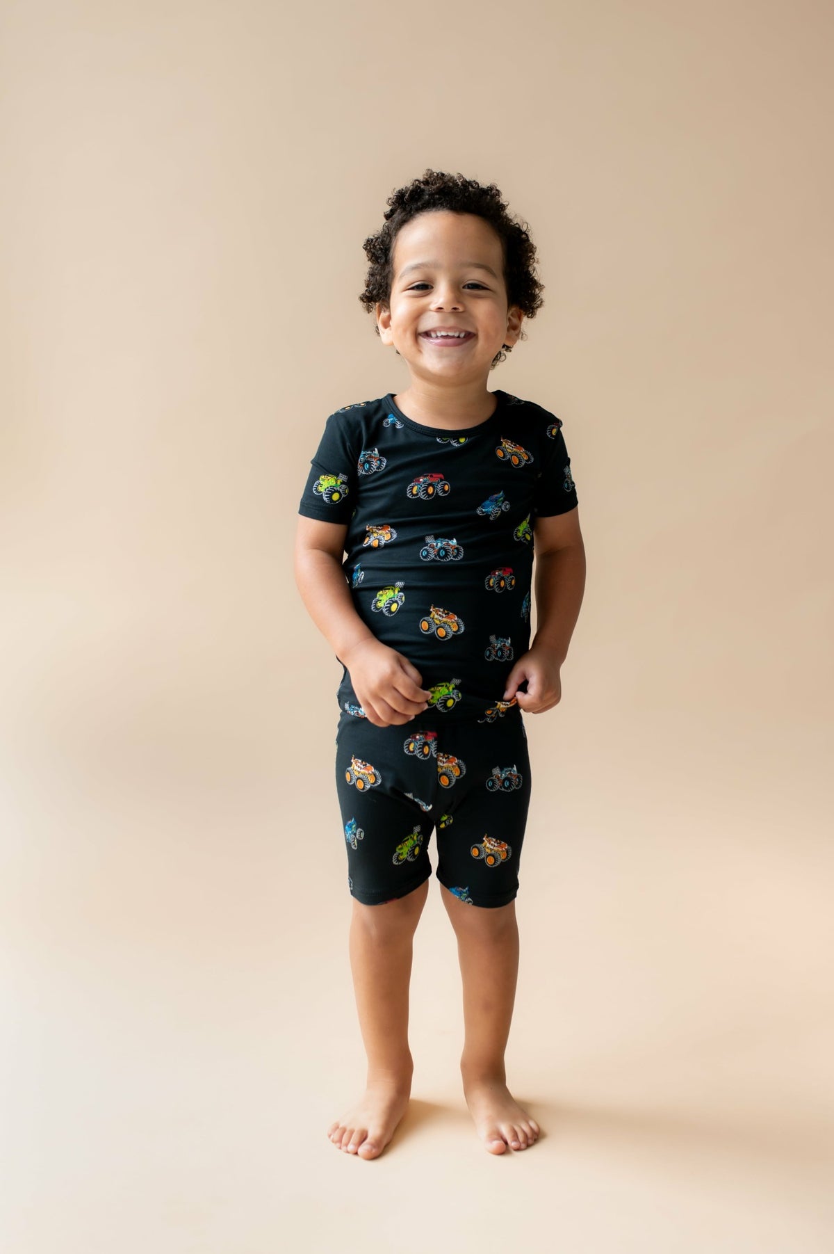 Short Sleeve Pajamas in Monster Truck | Kyte Baby