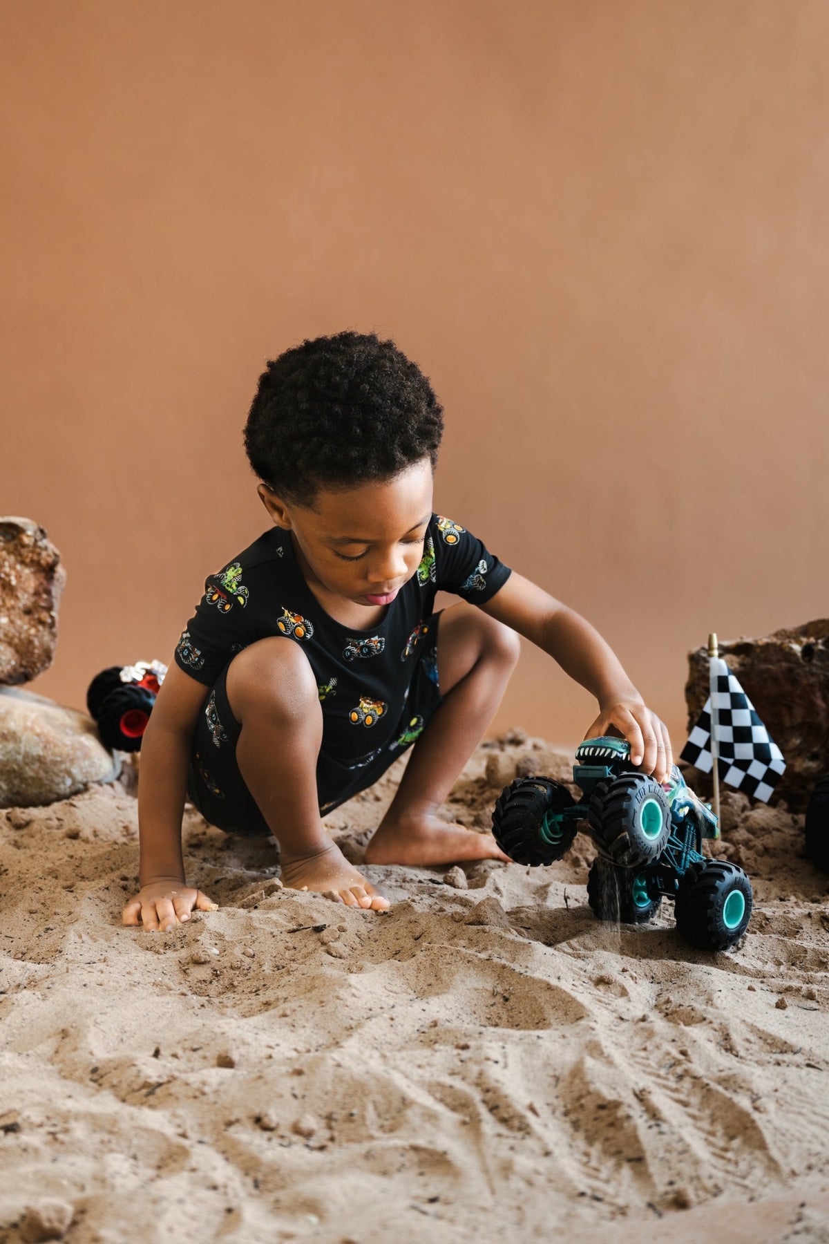 Short Sleeve Pajamas in Monster Truck | Kyte Baby