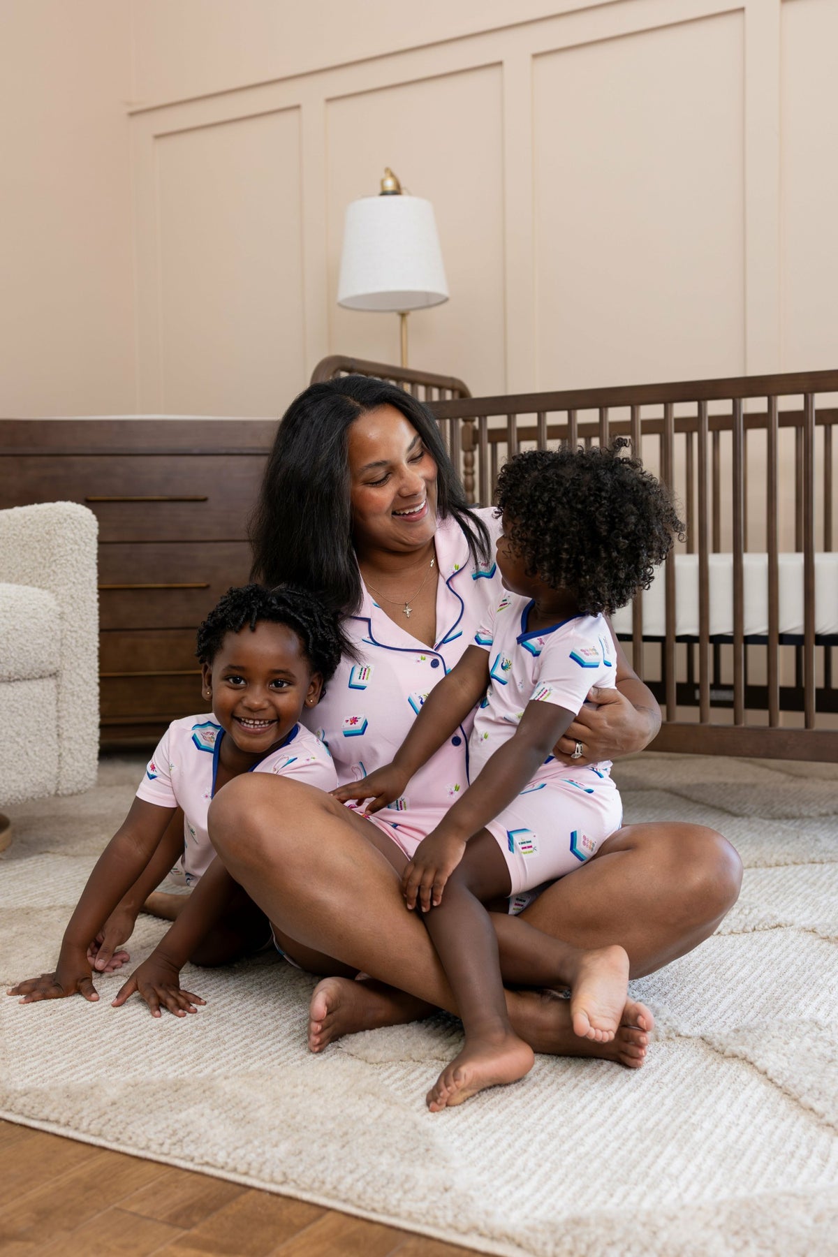 Short Sleeve Pajamas in Sakura Mahjong | Kyte Baby