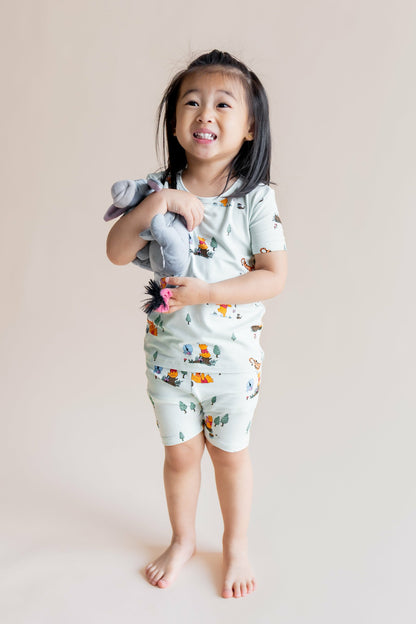 Short Sleeve Pajamas in Winnie the Pooh Hundred Acre Wood | Kyte Baby