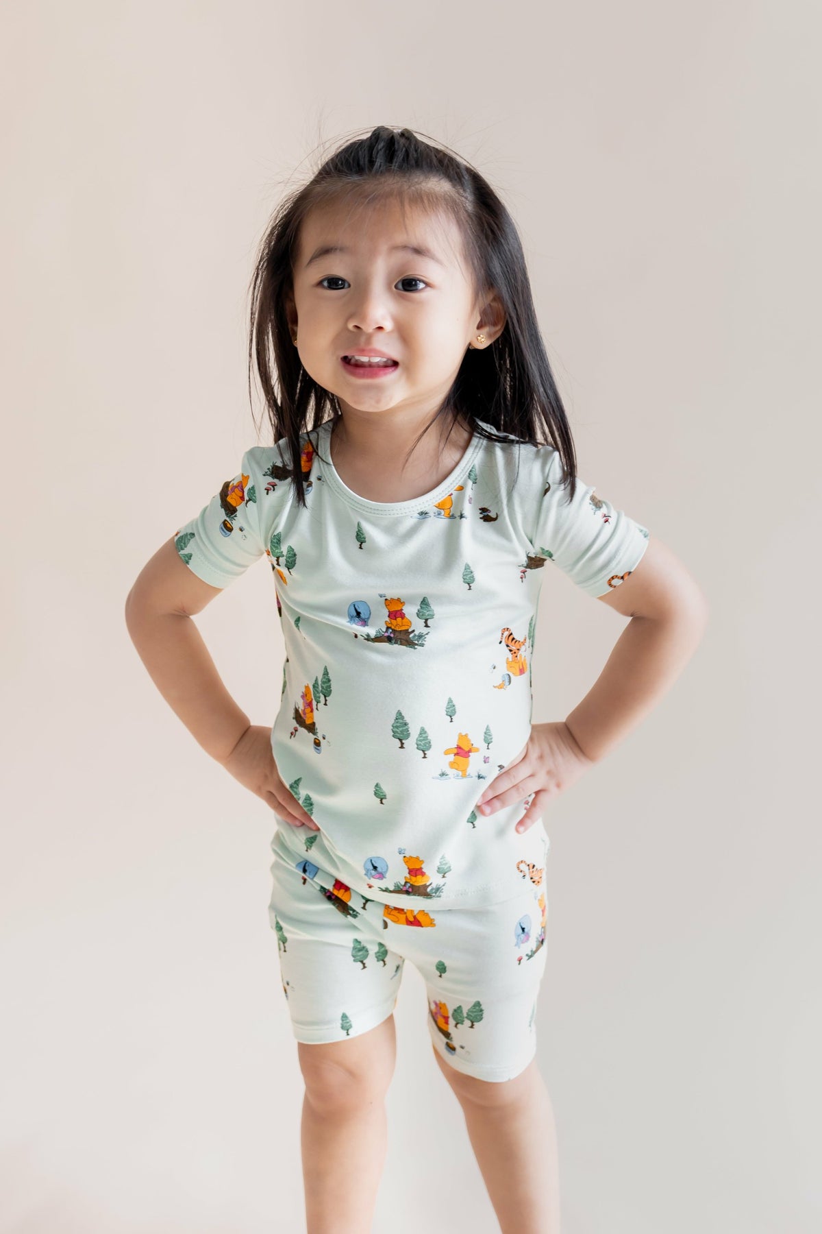 Short Sleeve Pajamas in Winnie the Pooh Hundred Acre Wood | Kyte Baby