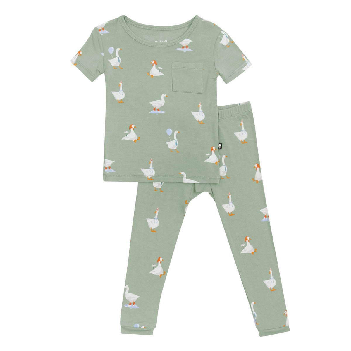 Short Sleeve with Pants Pajamas in Silly Goose | Kyte Baby