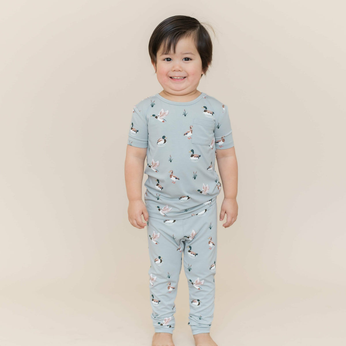 Short Sleeve with Pants Pajamas in Mallard Duck | Kyte Baby