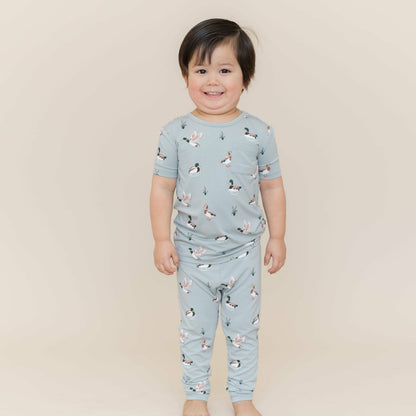 Short Sleeve with Pants Pajamas in Mallard Duck | Kyte Baby