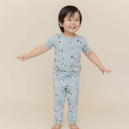 Short Sleeve with Pants Pajamas in Mallard Duck | Kyte Baby