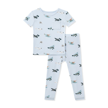 Short Sleeve with Pants Pajamas in Take Off | Kyte Baby