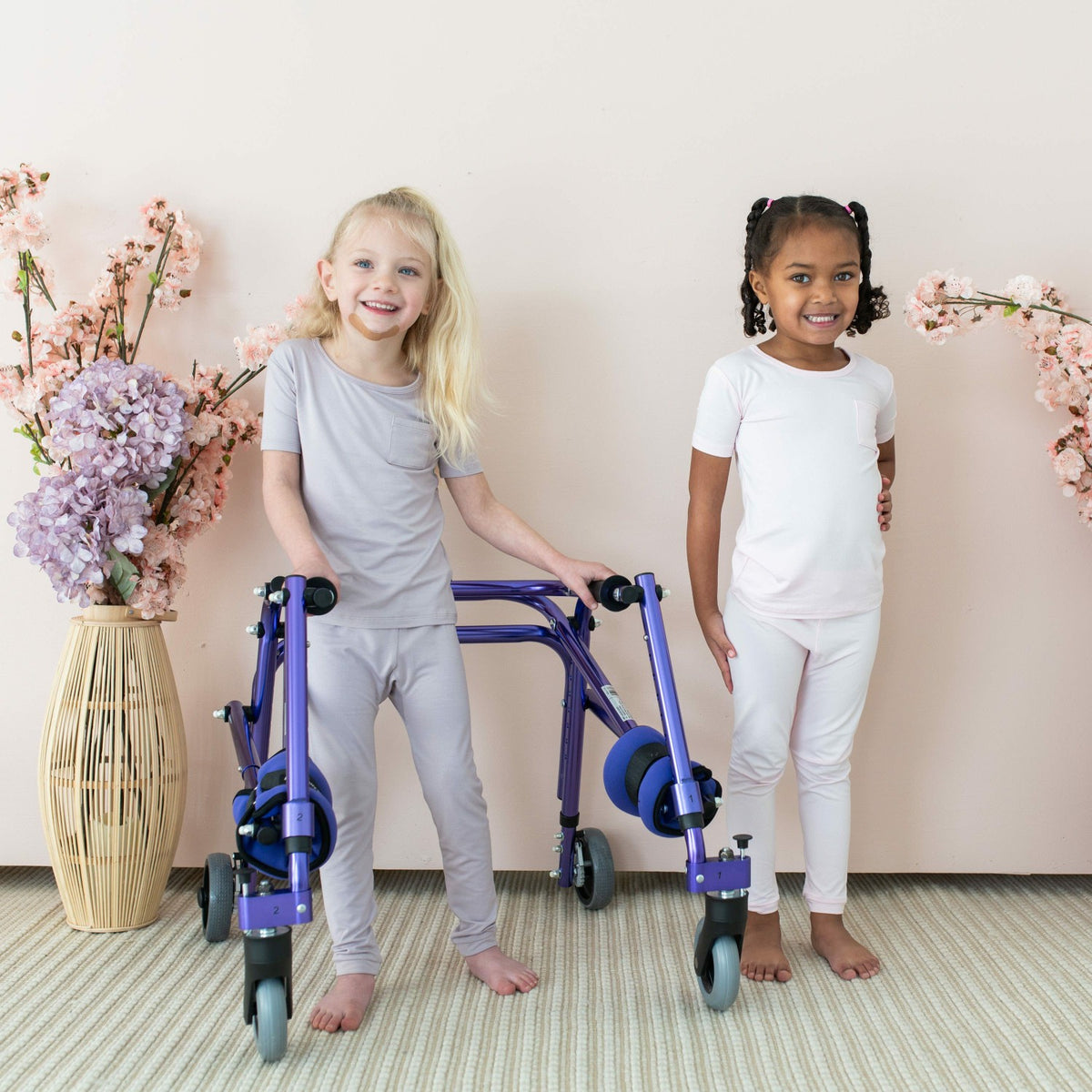 Short Sleeve with Pants Pajamas in Sakura | Kyte Baby
