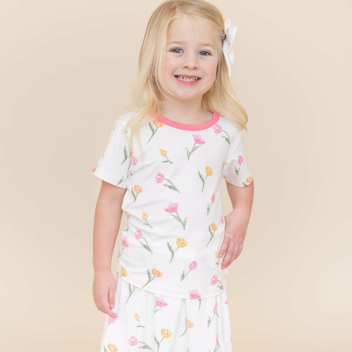 Toddler Basic Tee in Tulip | Kyte Baby