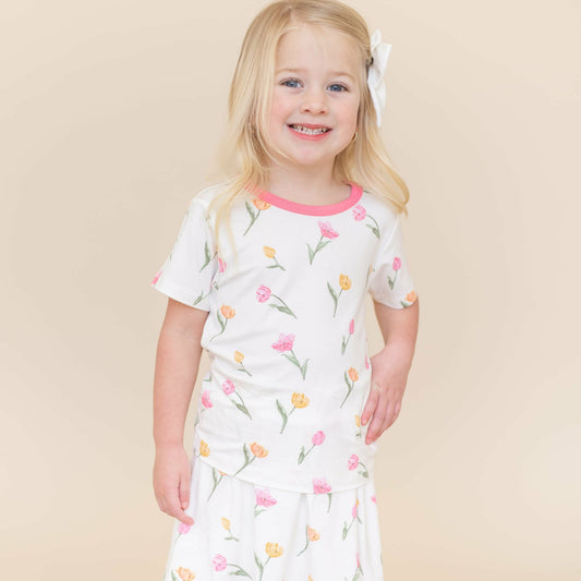 Toddler Basic Tee in Tulip | Kyte Baby
