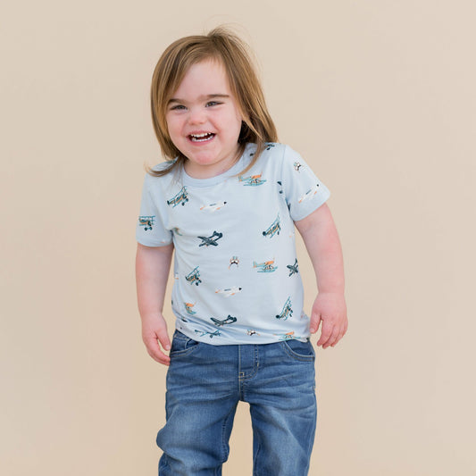 Toddler Basic Tee in Take Off | Kyte Baby