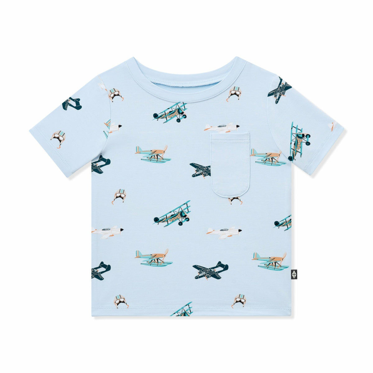 Toddler Crew Neck Tee in Take Off | Kyte Baby