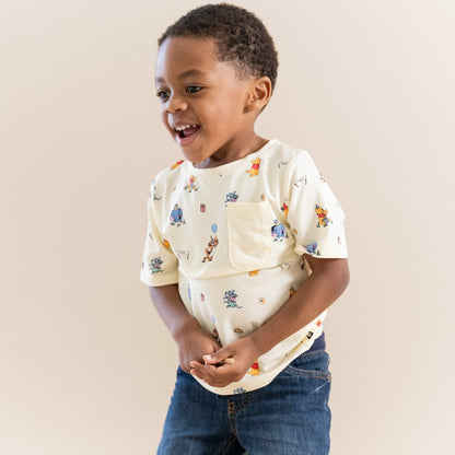 Toddler Crew Neck Tee in Winnie the Pooh Celebration | Kyte Baby