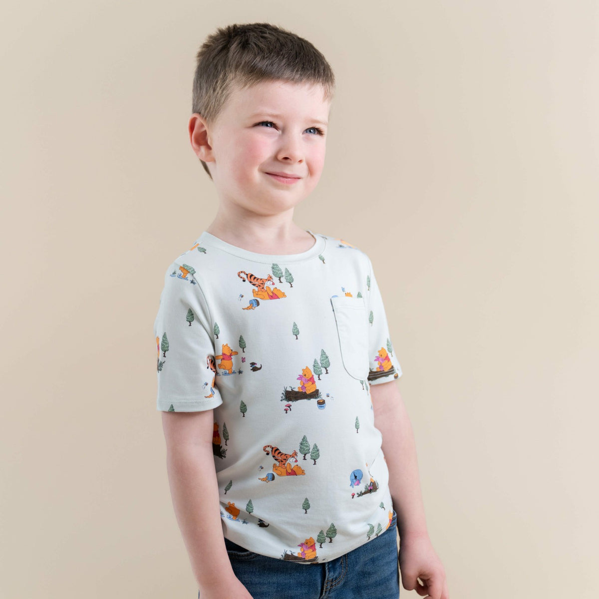 Toddler Crew Neck Tee in Winnie the Pooh Hundred Acre Wood | Kyte Baby