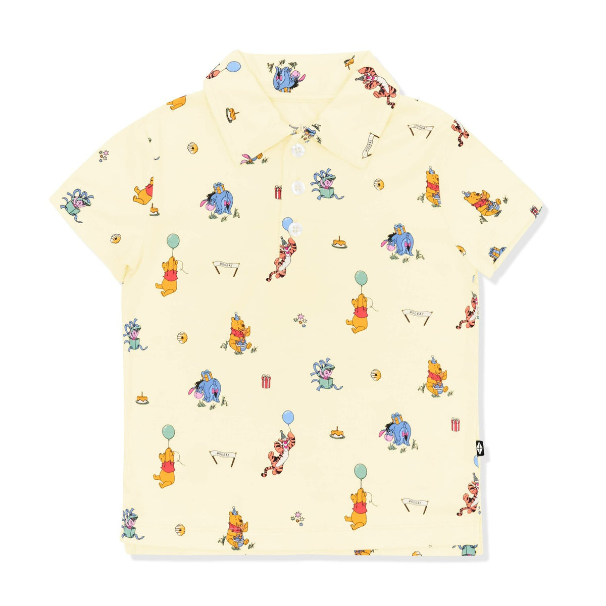 Toddler Short Sleeve Polo in Winnie the Pooh Celebration | Kyte Baby